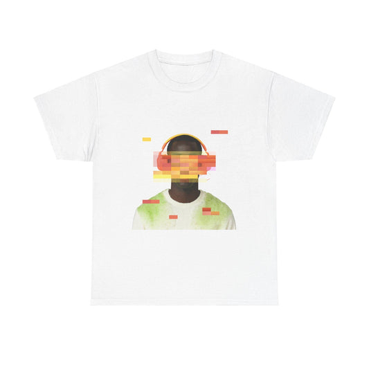 Glitch Art Headphones Graphic Tee
