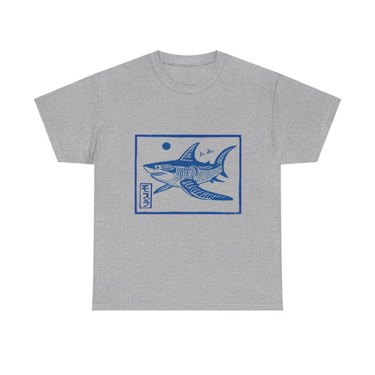 Woodblock Shark Graphic Tee