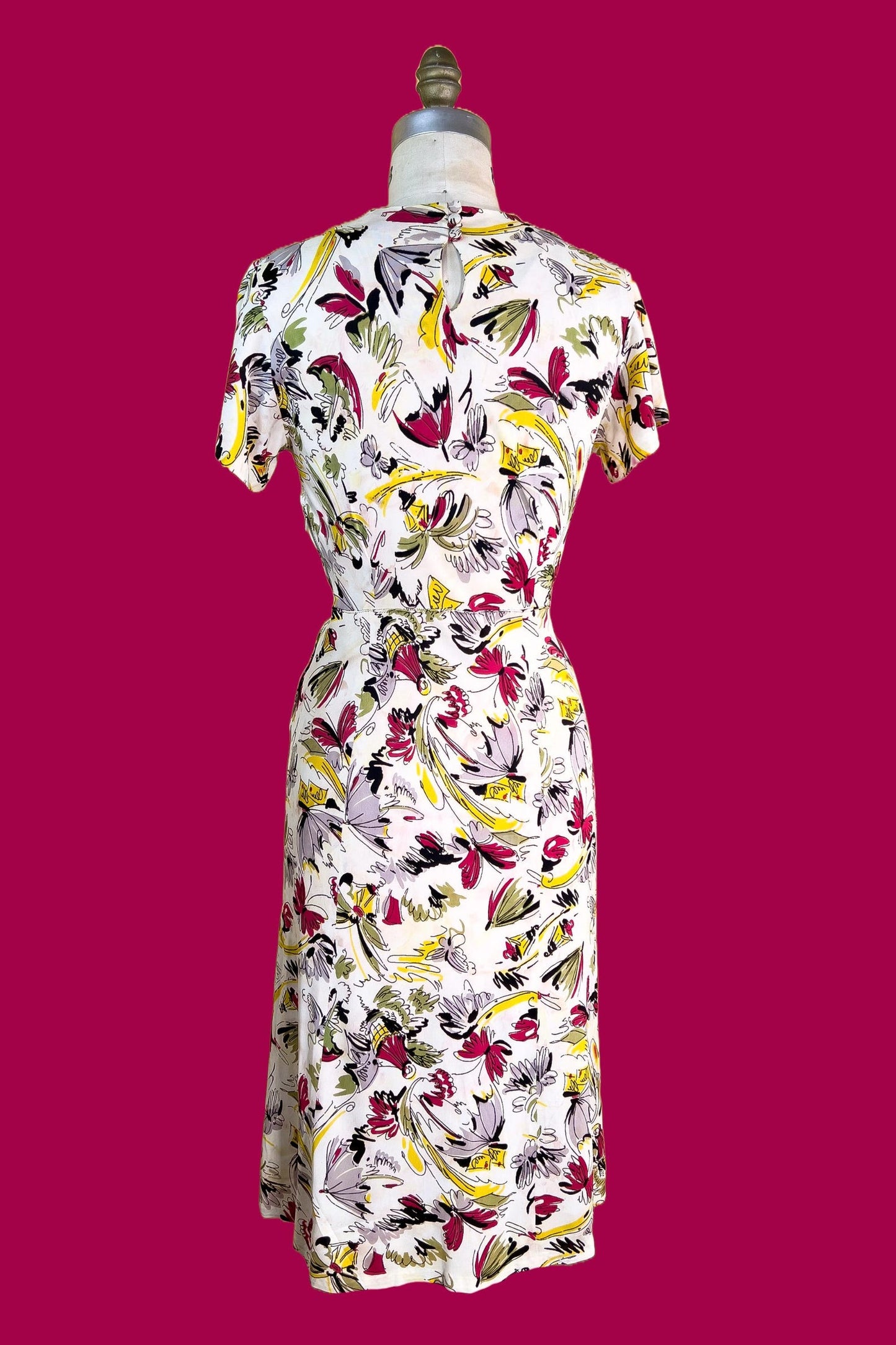 1940s Rayon Umbrella Dress