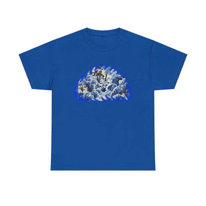 Blue Ocean Waves Japanese Tee