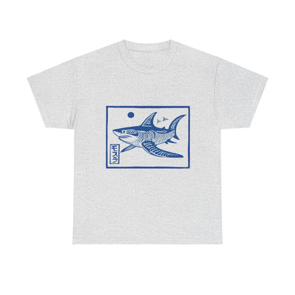 Woodblock Shark Graphic Tee