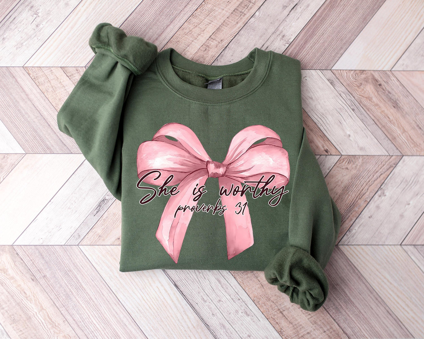 She Is Worthy - Proverbs 31 Sweatshirt