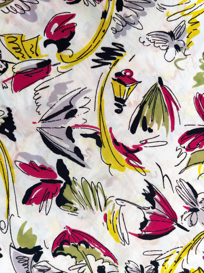 1940s Rayon Umbrella Dress