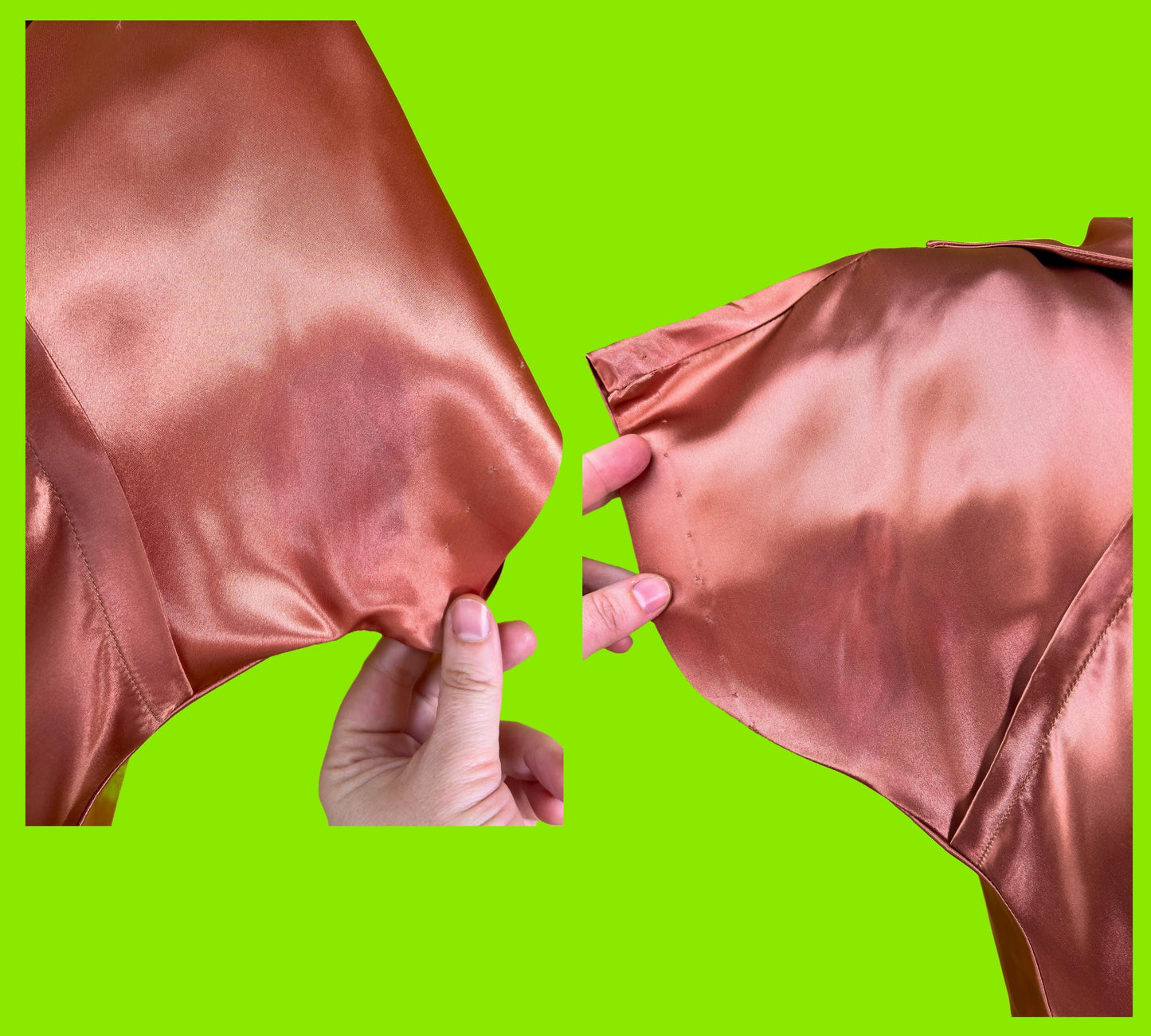 1950s Copper Satin Cocktail Dress